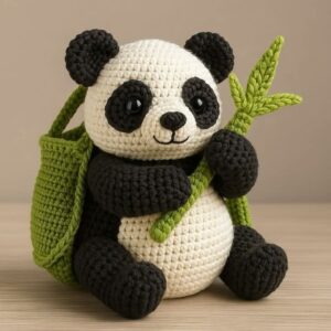 Lee más sobre el artículo Osito Panda a crochet explicado al detalle