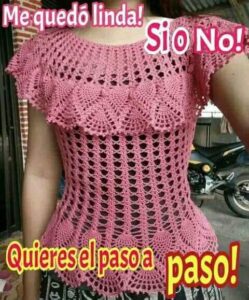 Lee más sobre el artículo Blusa campesina a crochet
