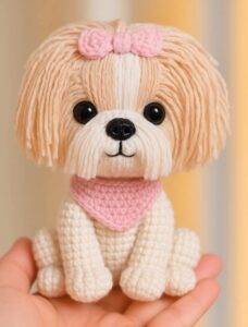 Lee más sobre el artículo Perrito Shih-tzu a crochet