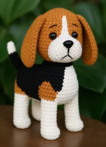 Lee más sobre el artículo Perrito Beagle amigurumis