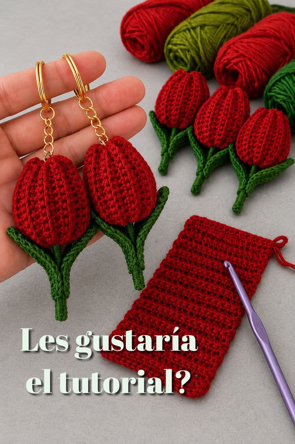 En este momento estás viendo llavero tutorial flor roja
