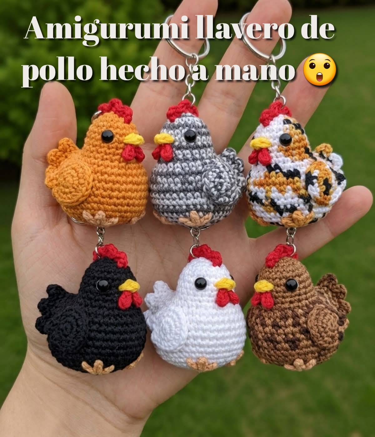 Lee más sobre el artículo Amigurumi llavero de pollo hecho a mano